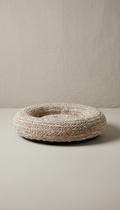 Artisanal Pet Bed With Textured Linen Cover
