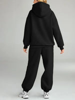 Full Size Kangaroo Pocket Hoodie and Joggers Set Plus Size thumbnail 5