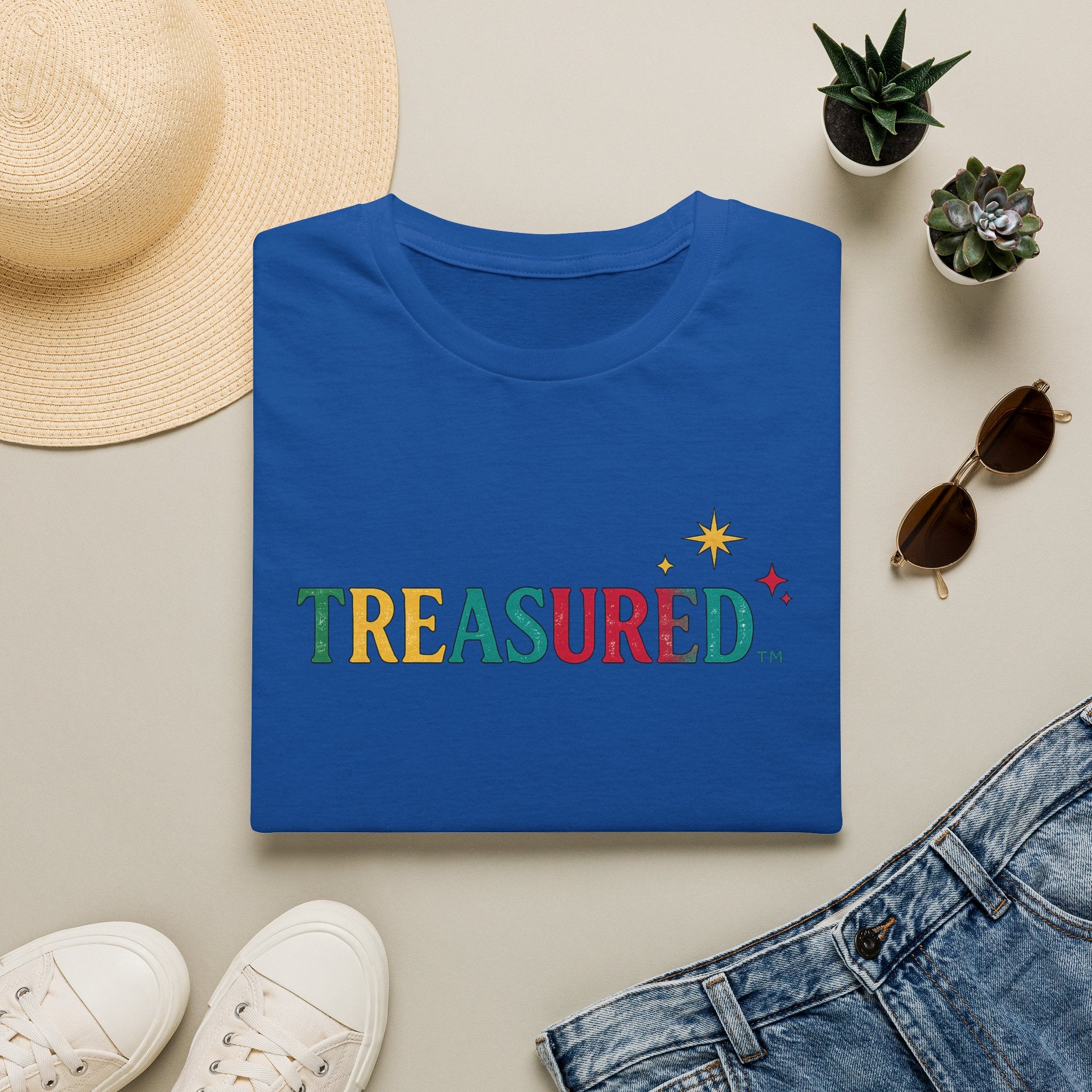 T-Shirt — 'Treasured' Colorful Retro Graphic Tee