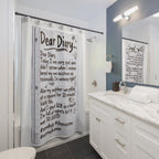 Diary Shower Curtain — Funny 'Dear Diary' Notebook