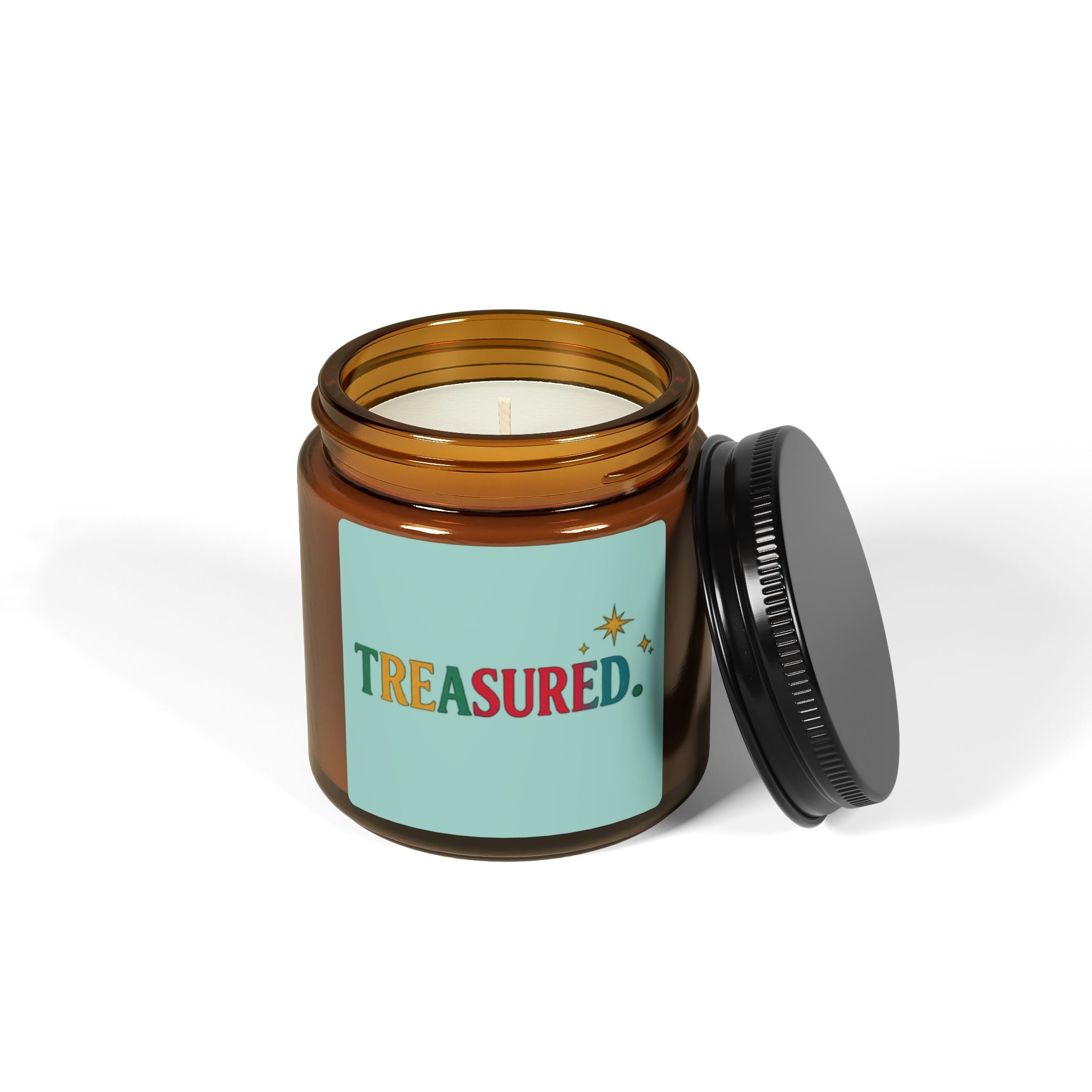 Treasured Scented Soy Candle — Amber Jar (Multi-Size)