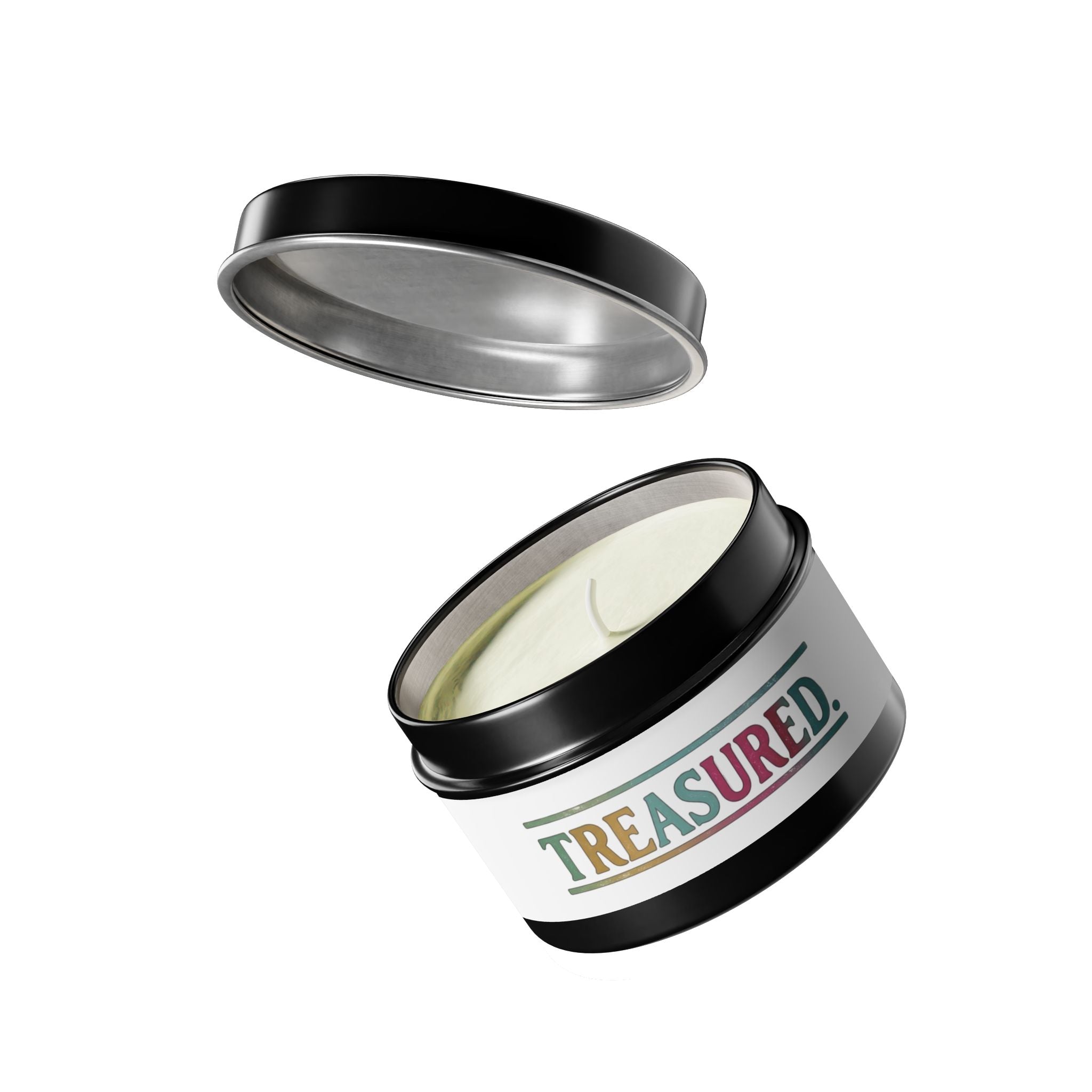 Treasured Tin Candle – Scented Travel Candle with Colorful Retro Label