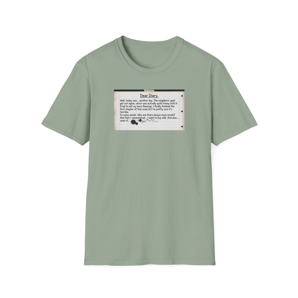 T‑Shirt — Funny "Dear Diary" Journal Quote Tee (Relatable Humor Gift)