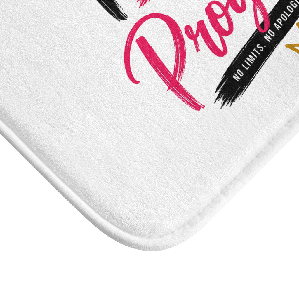 Peace and Progress Bath Mat — "Built on Faith, Fueled by Ambition" Inspirational Bathroom R (No image)ug