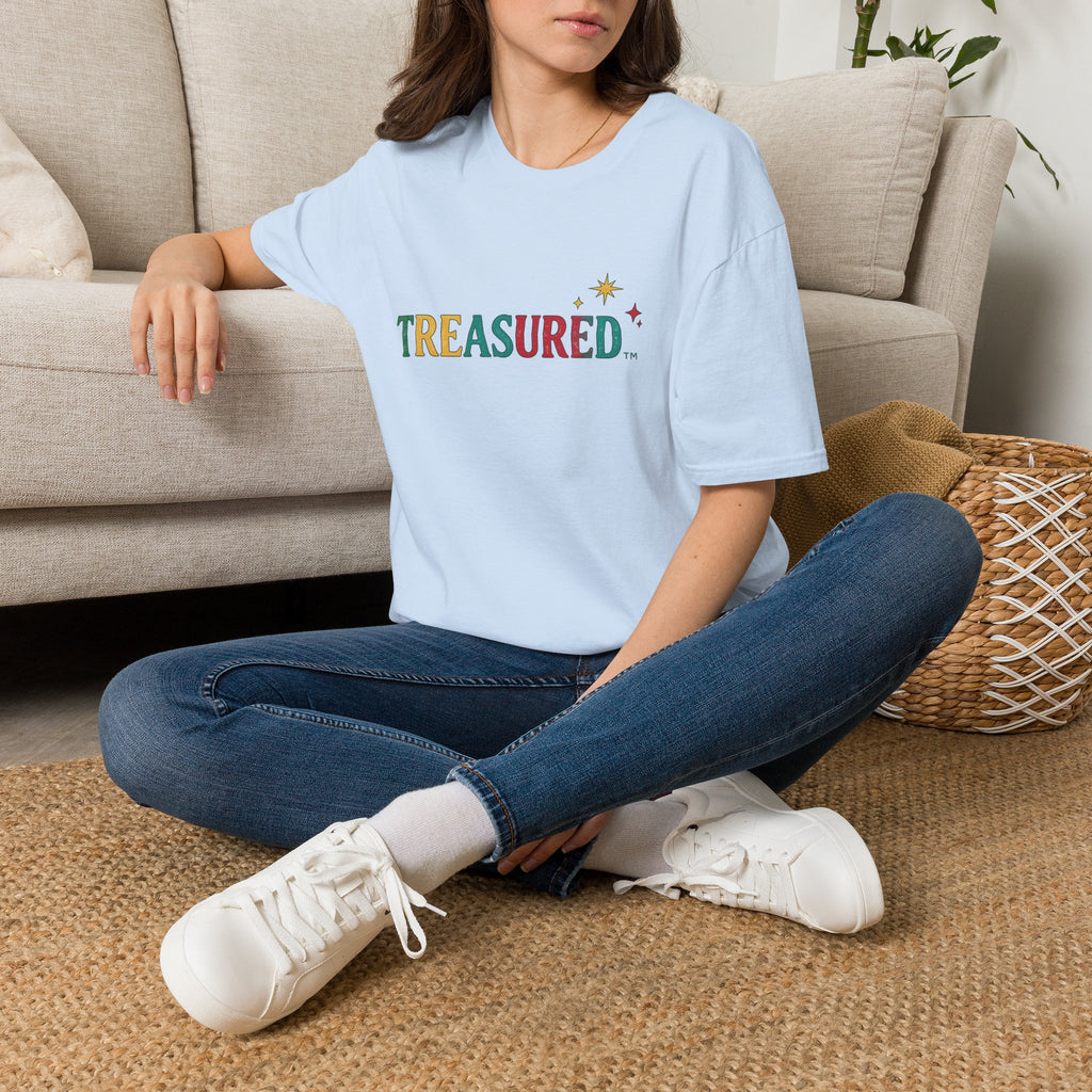 Treasured Graphic T-Shirt — Colorful Retro Lettering with Star Accent