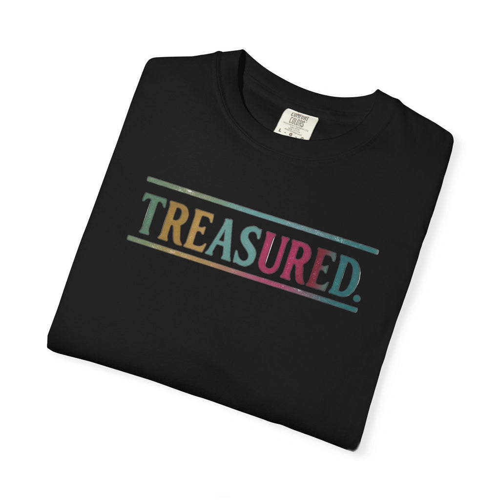 Treasured T-Shirt — Retro Multicolor Typography Tee