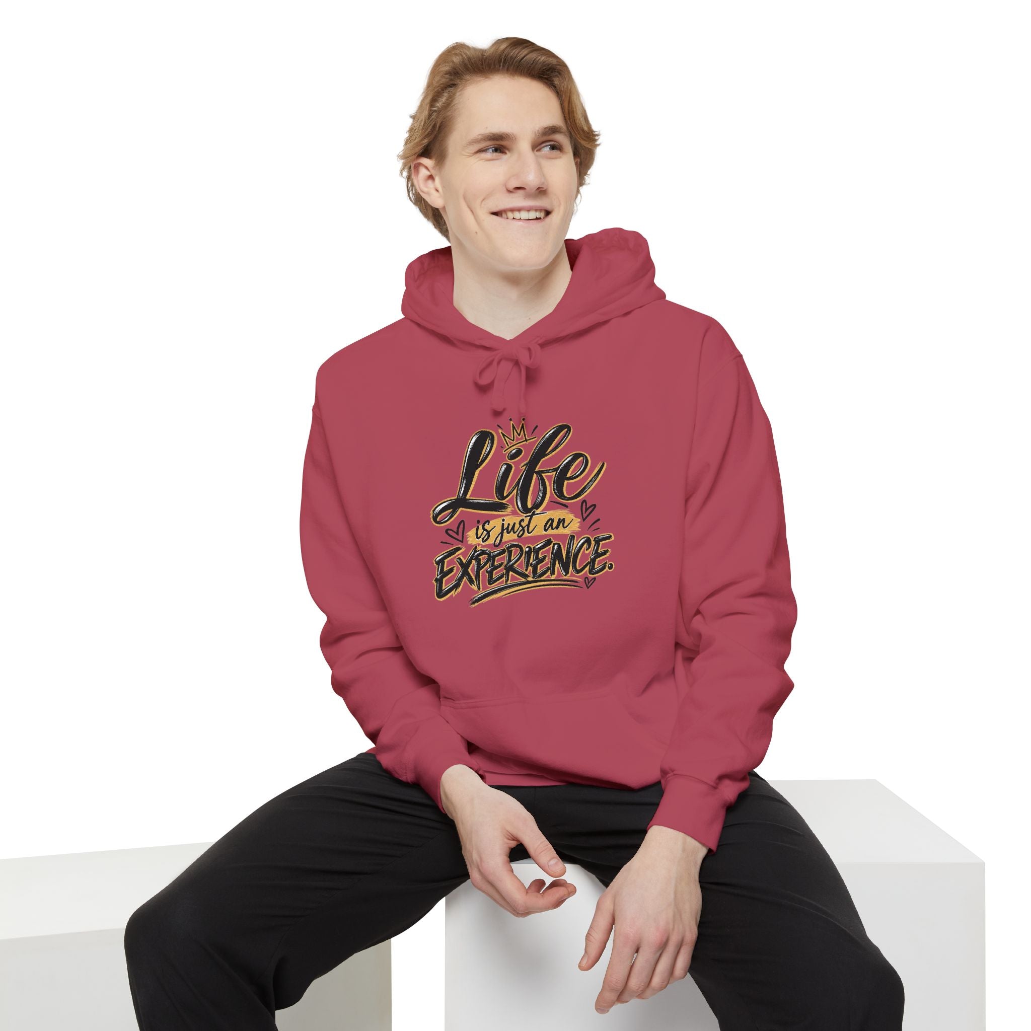 Hoodie — “Life is just an Experience” Inspirational Graphic Hoodie