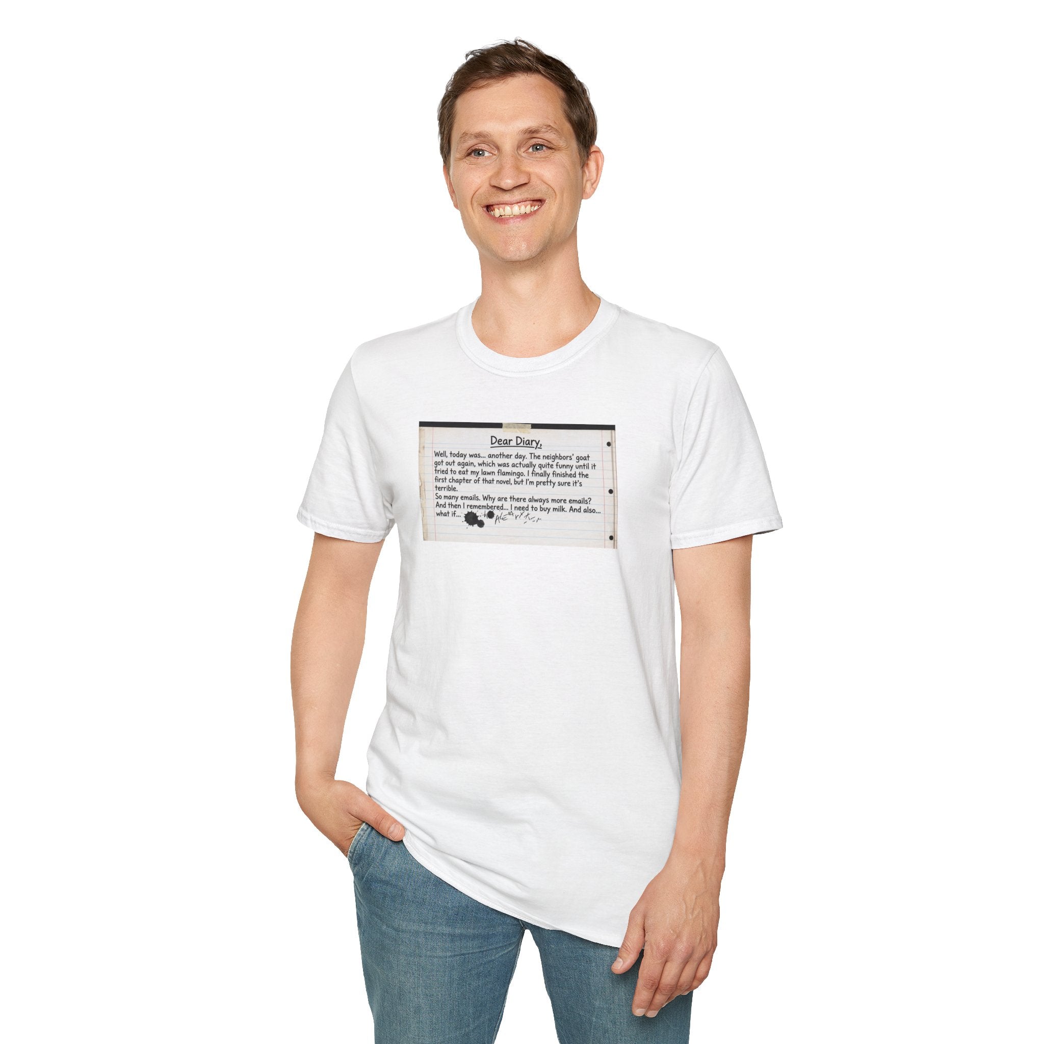 T‑Shirt — Funny "Dear Diary" Journal Quote Tee (Relatable Humor Gift)