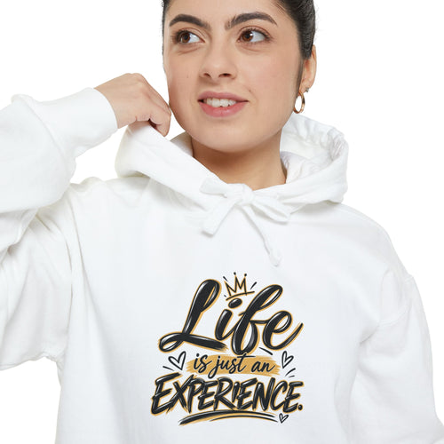 Hoodie — “Life is just an Experience” Inspirational Graphic Hoodie