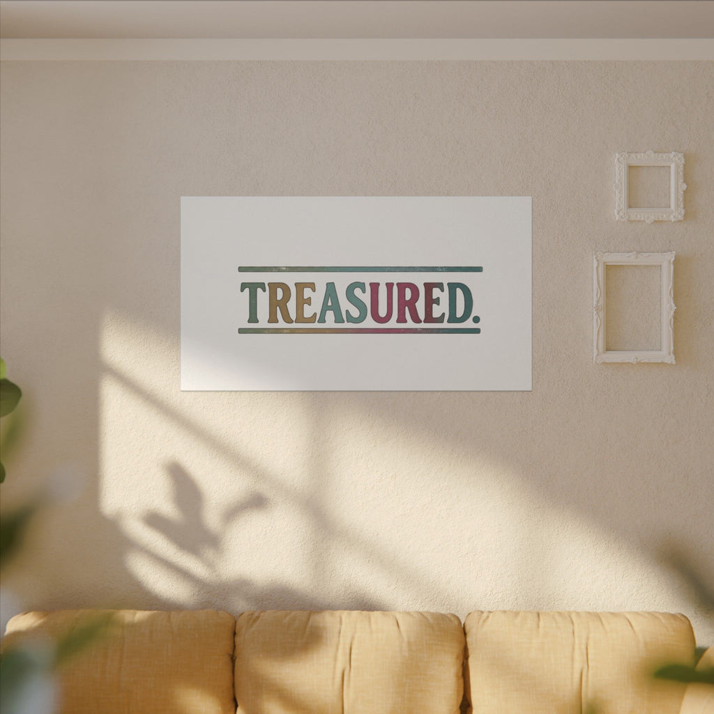 Treasured Stretched Canvas Wall Art — Colorful Inspirational Typography