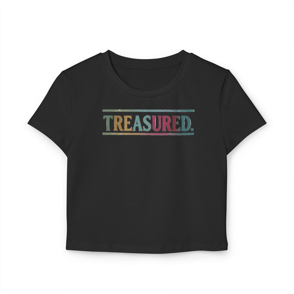 Treasured Crop Tee — Women’s Graphic Baby T-Shirt