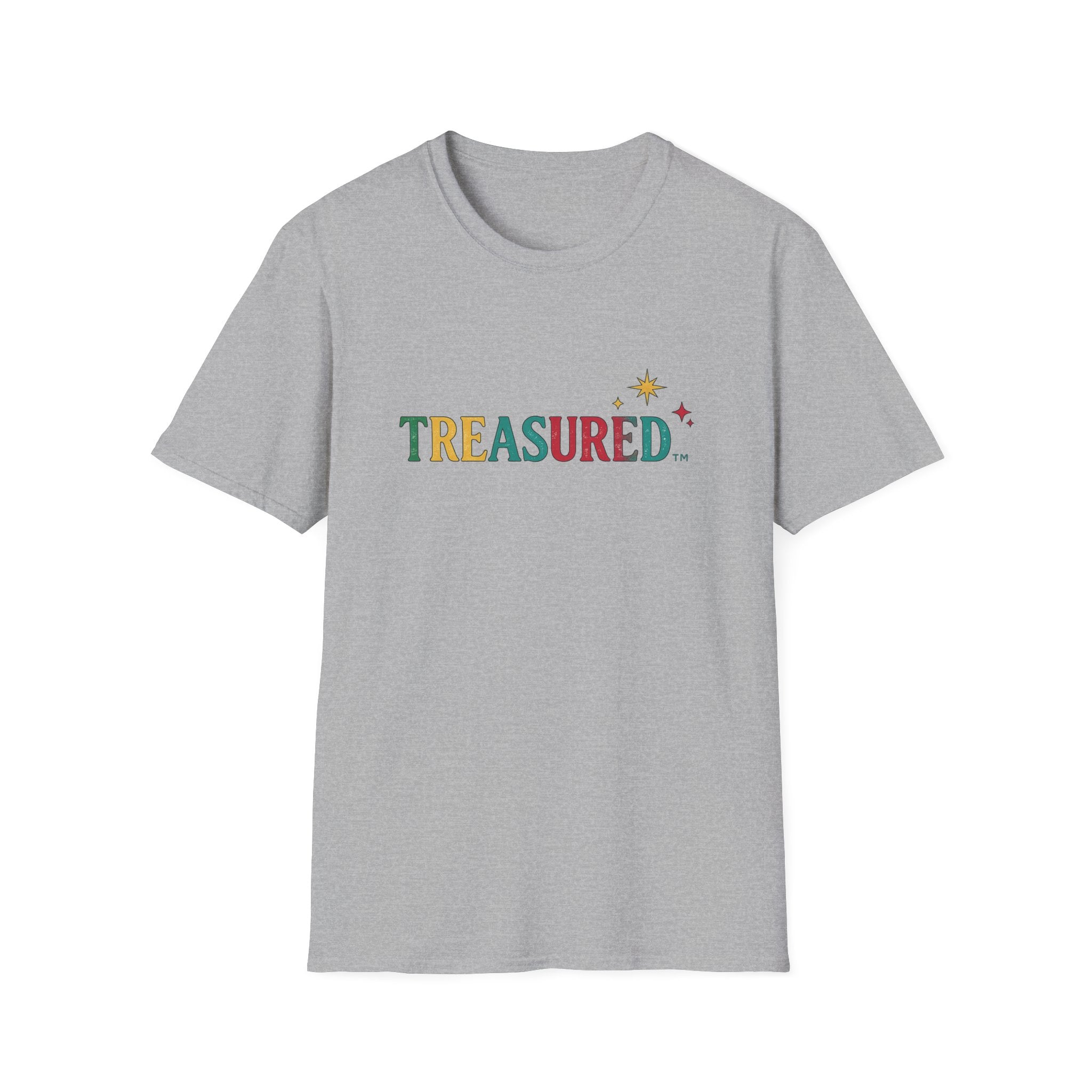 Treasured Graphic T-Shirt — Colorful Retro Lettering with Star Accent