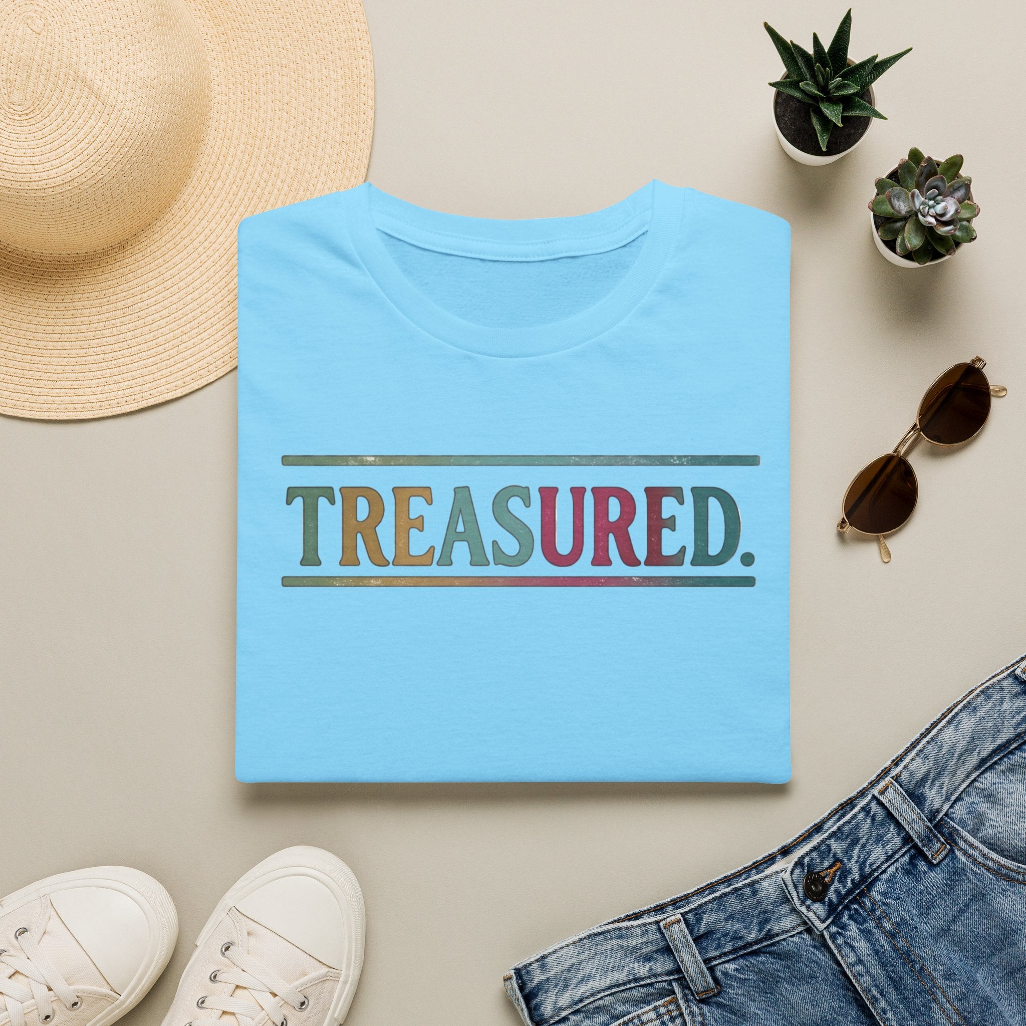 T-Shirt — 'Treasured' Colorful Retro Graphic Tee