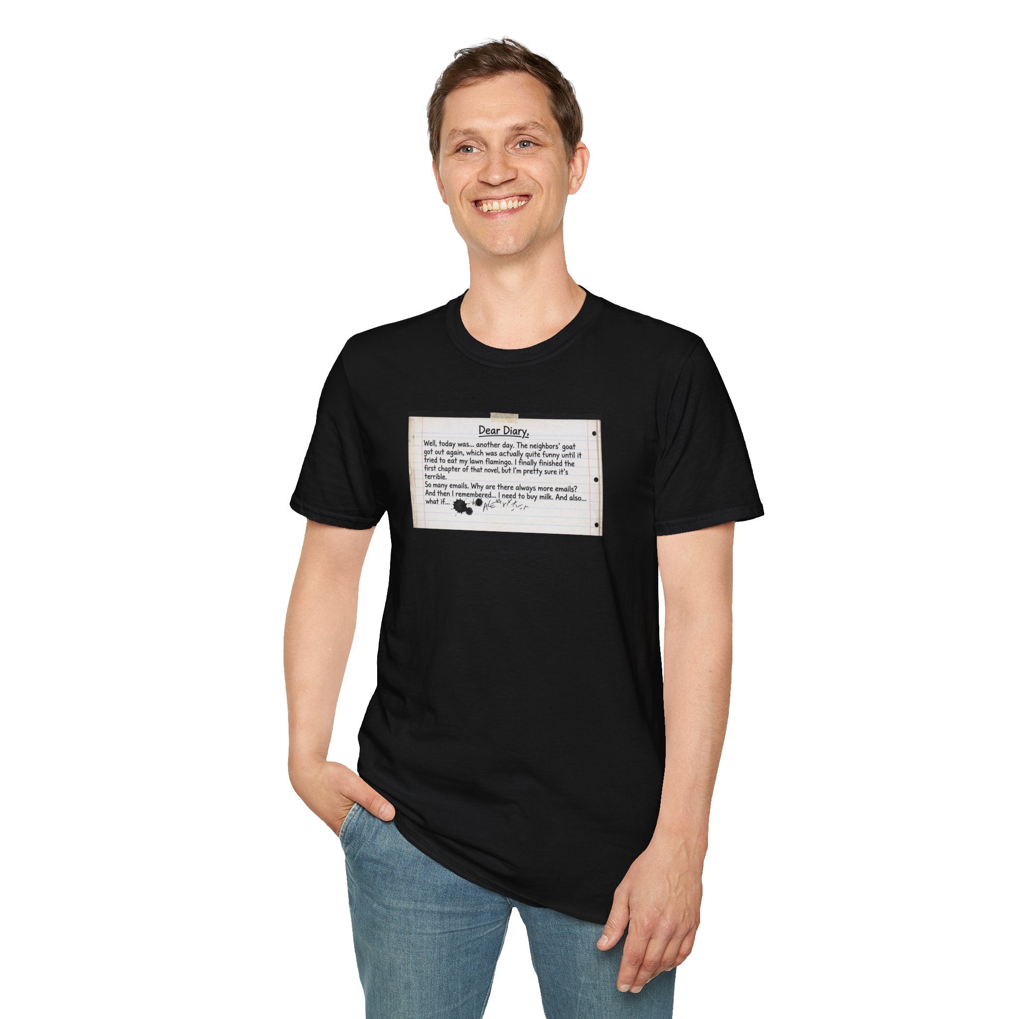 T‑Shirt — Funny "Dear Diary" Journal Quote Tee (Relatable Humor Gift)
