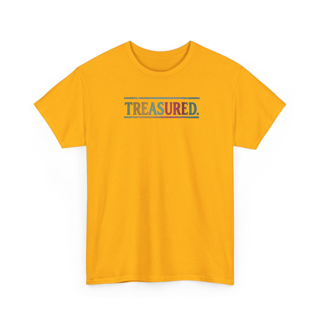 Treasured Rainbow Tee – Inspirational 'TREASURED' Graphic T-Shirt
