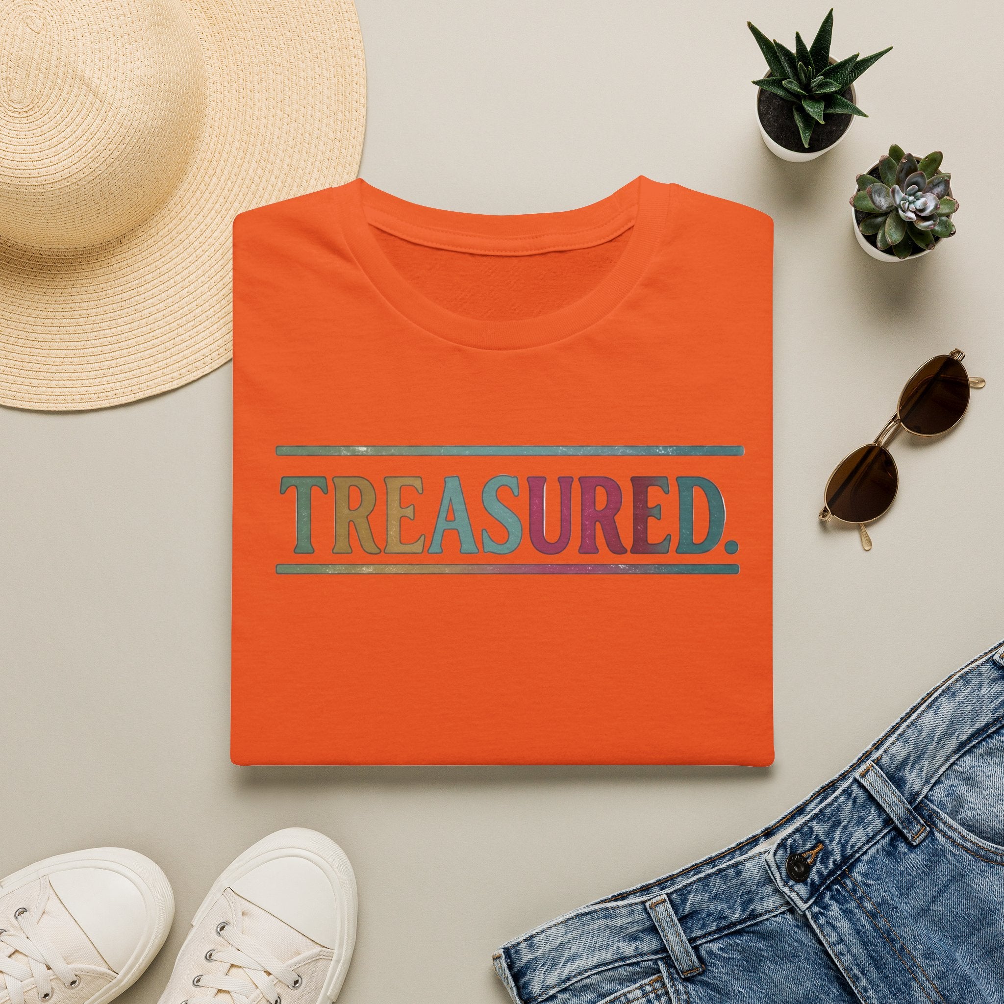 T-Shirt — 'Treasured' Colorful Retro Graphic Tee
