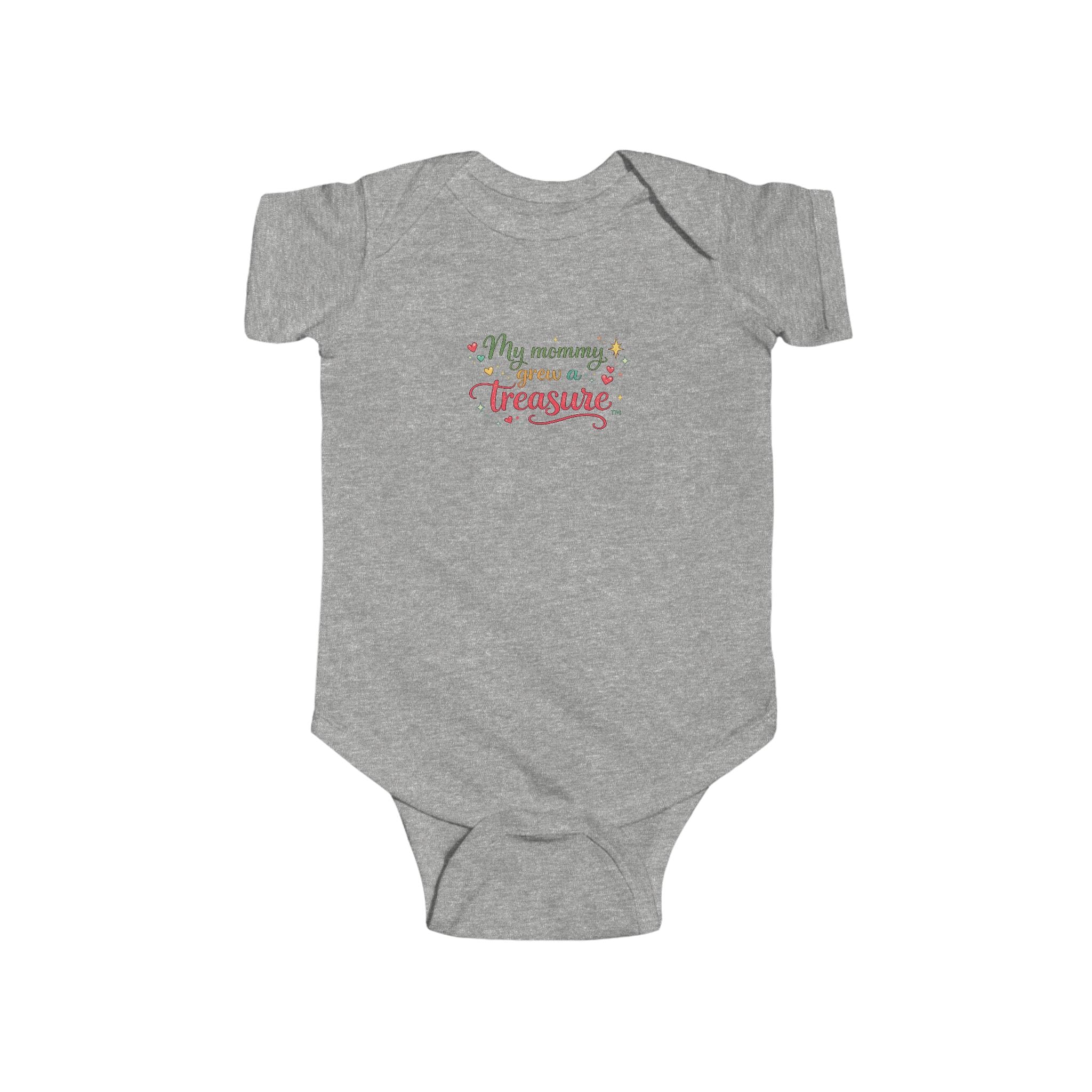 Infant Bodysuit “My Mommy grew a Treasure” Baby (B)- Cute Floral