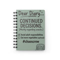 Spiral Notebook - "Dear Diary... Continued Decisions (Mostly Regarding Snacks)" Funny Journal for Teens & Adults