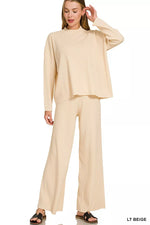 Zenana Viscose Sweater Top & Pants Set thumbnail 2