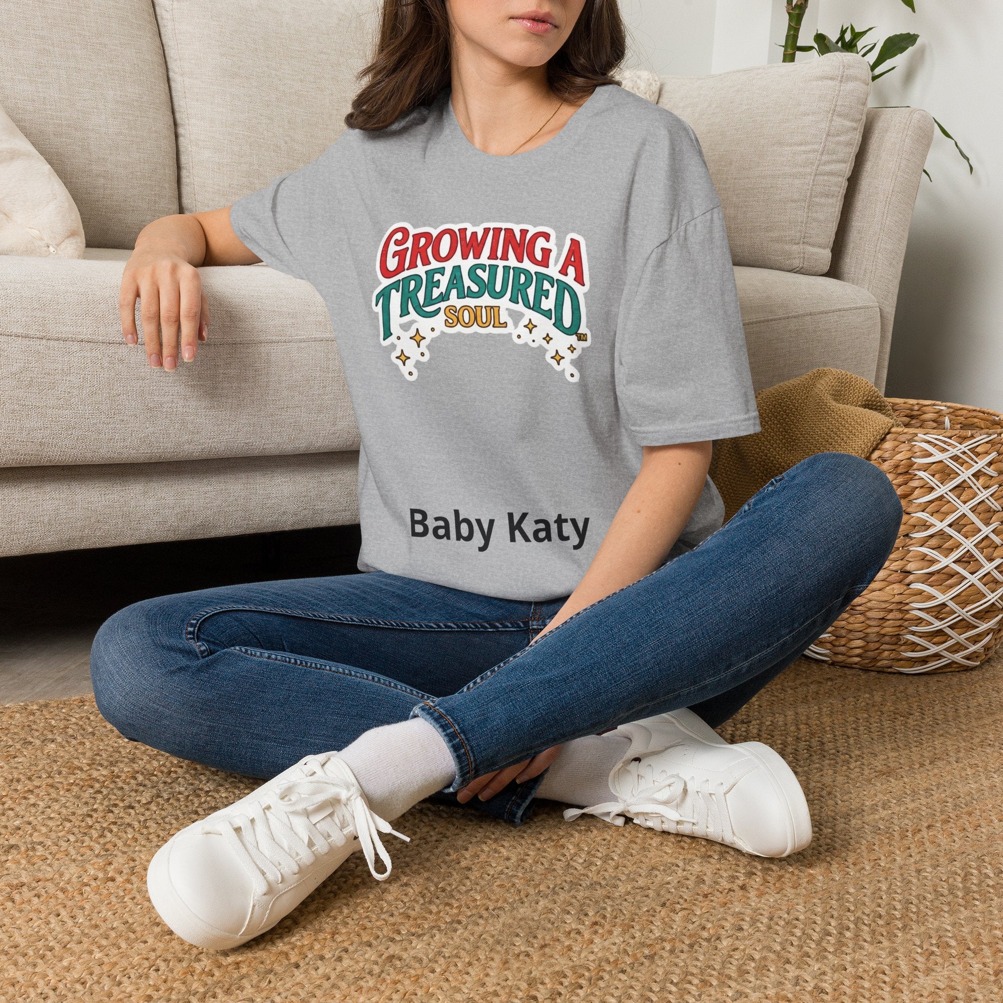 Growing a Treasured Soul T-Shirt — Personalized Baby Name