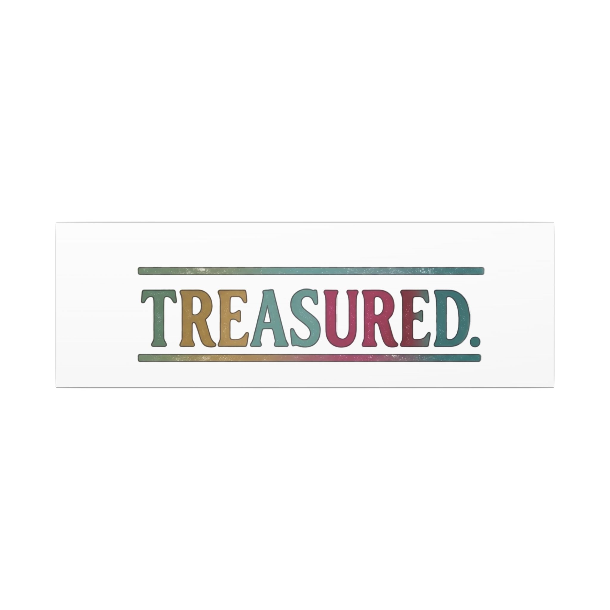 Treasured Stretched Canvas Wall Art — Colorful Inspirational Typography