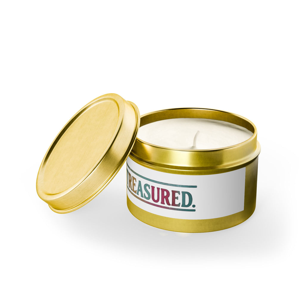 Treasured Tin Candle – Scented Travel Candle with Colorful Retro Label