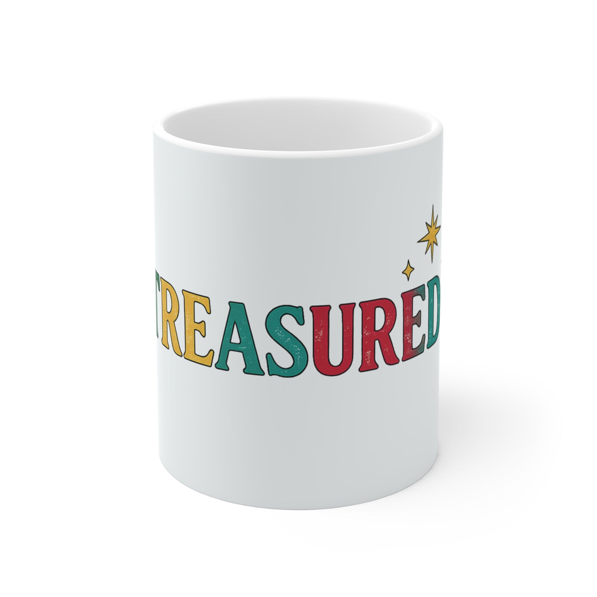 Treasured Days Colorful Typography Mug — 11oz