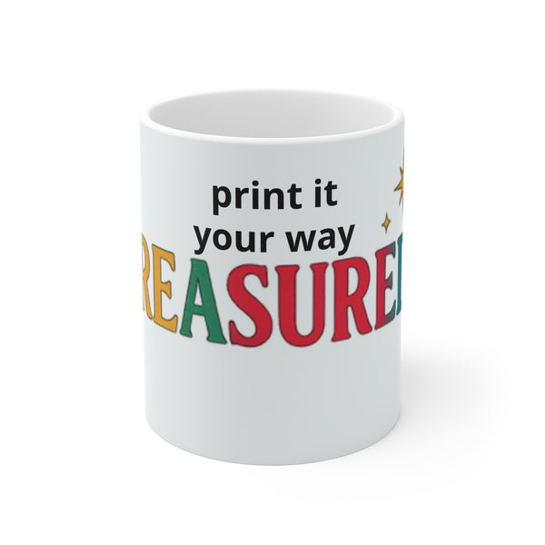 Treasured Days Colorful Typography Mug — 11oz Gift for Friends & Family