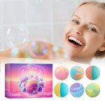 Luxury Bubble Bath Bombs | Set of 6 Fizzing Bath Balls thumbnail 1