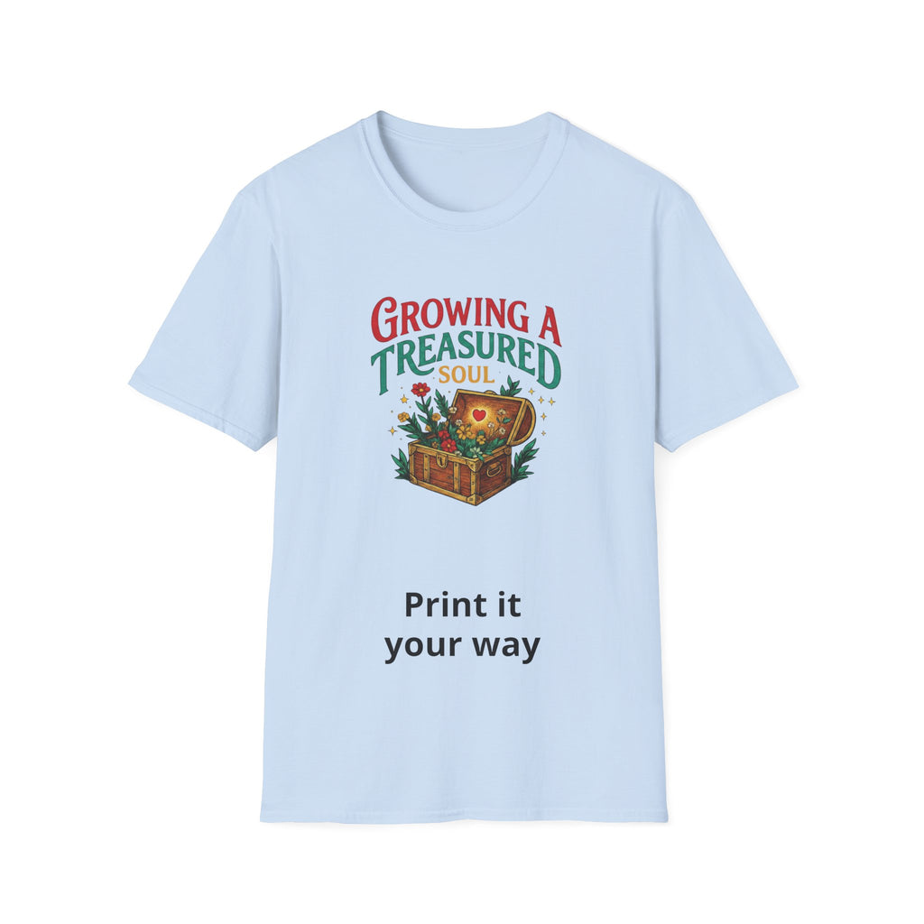 Growing a Treasured Soul T-Shirt — Inspirational Floral Treasure Chest Tee
