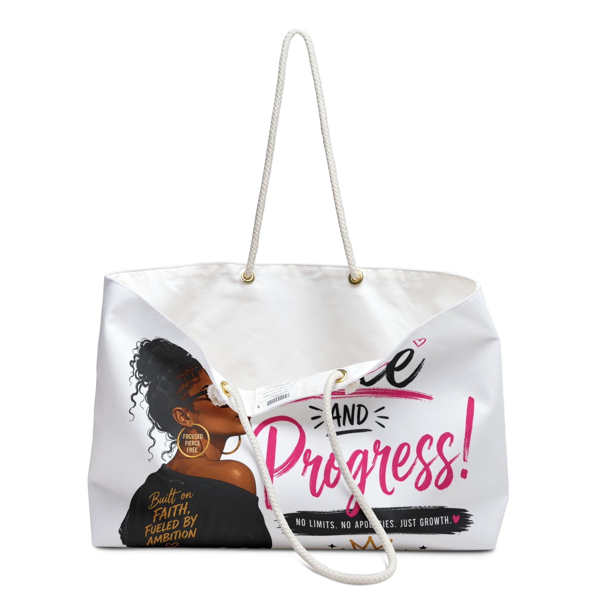 Peace and Progress Weekender Bag — Empowerment Travel Tote