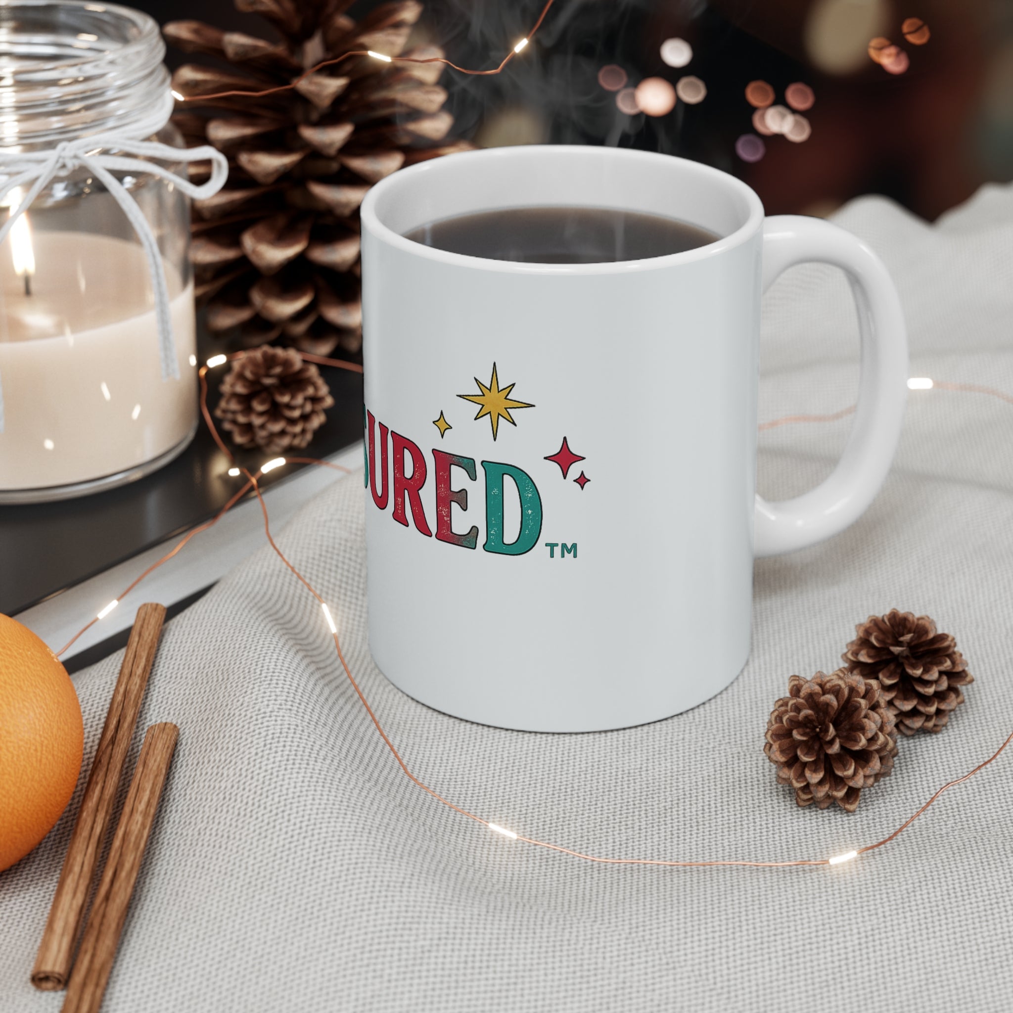 Treasured Days Colorful Typography Mug — 11oz