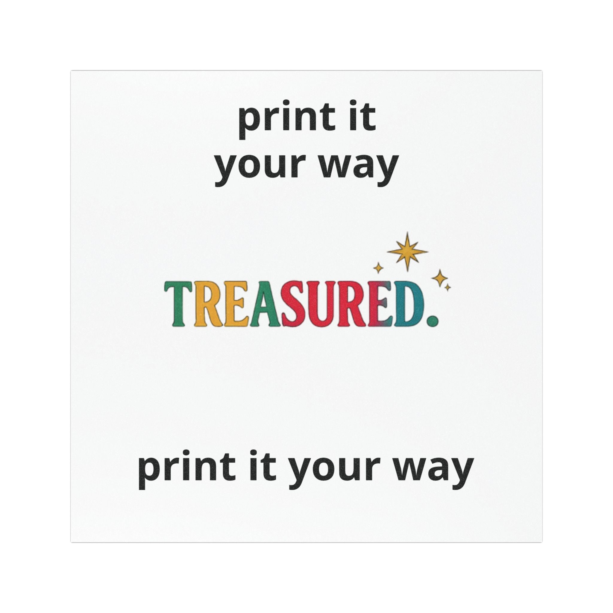 Treasured Logo Car Magnet — Colorful 'TREASURED' Branding Magnet