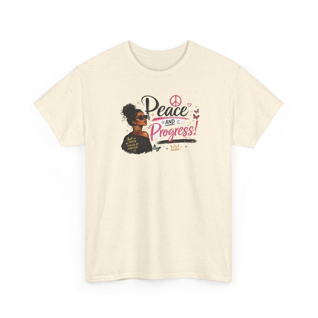 Peace and Progress T-Shirt — Black Woman Illustration, Empowerment Tee