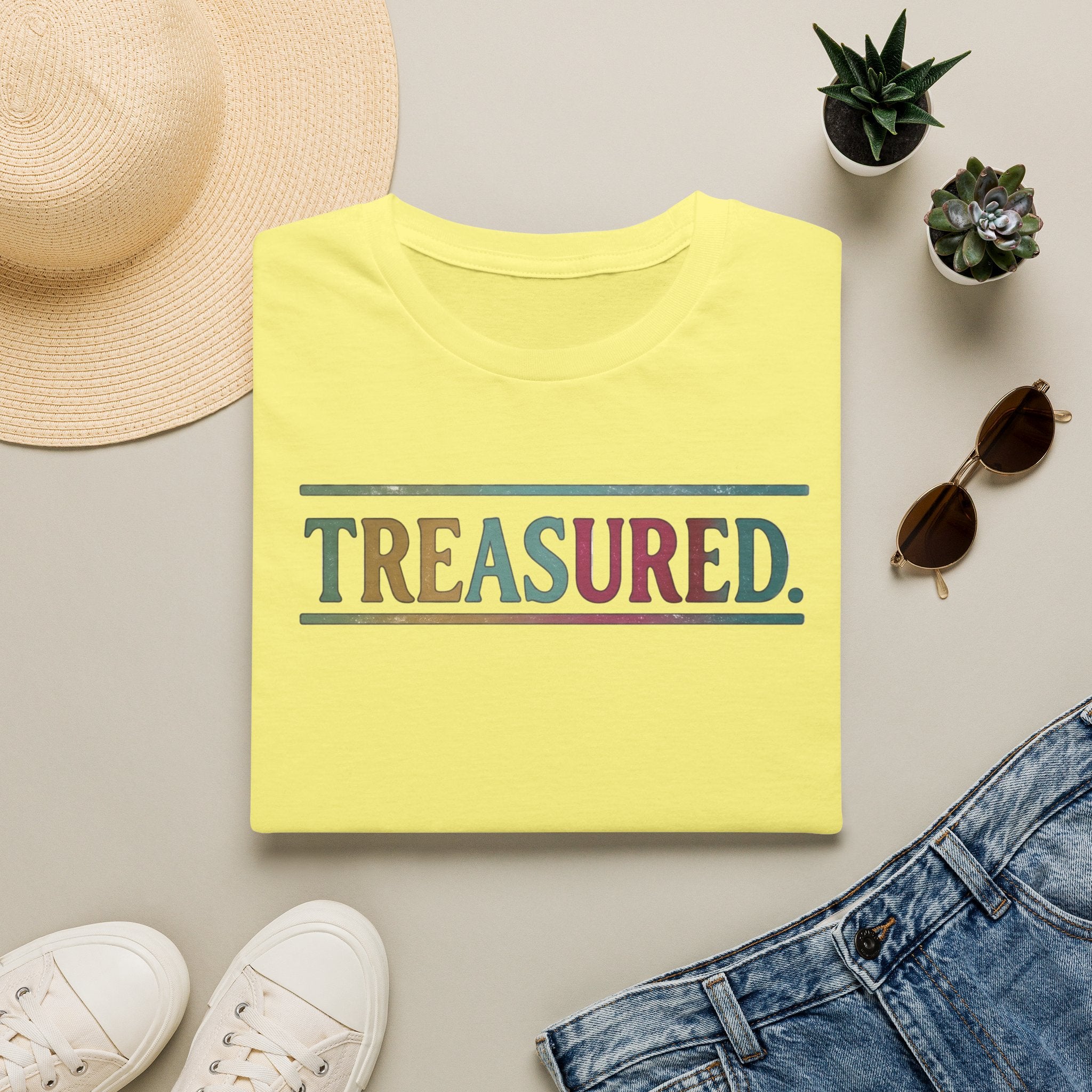T-Shirt — 'Treasured' Colorful Retro Graphic Tee
