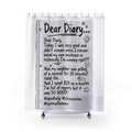 Diary Shower Curtain — Funny 'Dear Diary' Notebook Note Bathroom Curtain