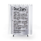 Diary Shower Curtain — Funny 'Dear Diary' Notebook