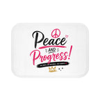 Peace and Progress Bath Mat — Inspirational Bathroom Rug