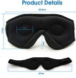 Wireless Bluetooth Stereo Music Eye Mask - Blackout Sleep Mask with Built-in Speakers for Side Sleepers Travel Relaxation thumbnail 7