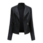 Women's Leather Jackets Women's Short Jackets Slim Thin Leather Jackets Ladies Motorcycle Suits thumbnail 7