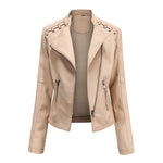 Women's Leather Jackets Women's Short Jackets Slim Thin Leather Jackets Ladies Motorcycle Suits thumbnail 11