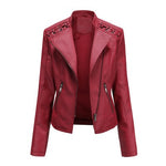 Women's Leather Jackets Women's Short Jackets Slim Thin Leather Jackets Ladies Motorcycle Suits thumbnail 6