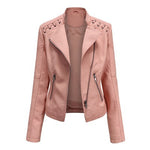 Women's Leather Jackets Women's Short Jackets Slim Thin Leather Jackets Ladies Motorcycle Suits thumbnail 5