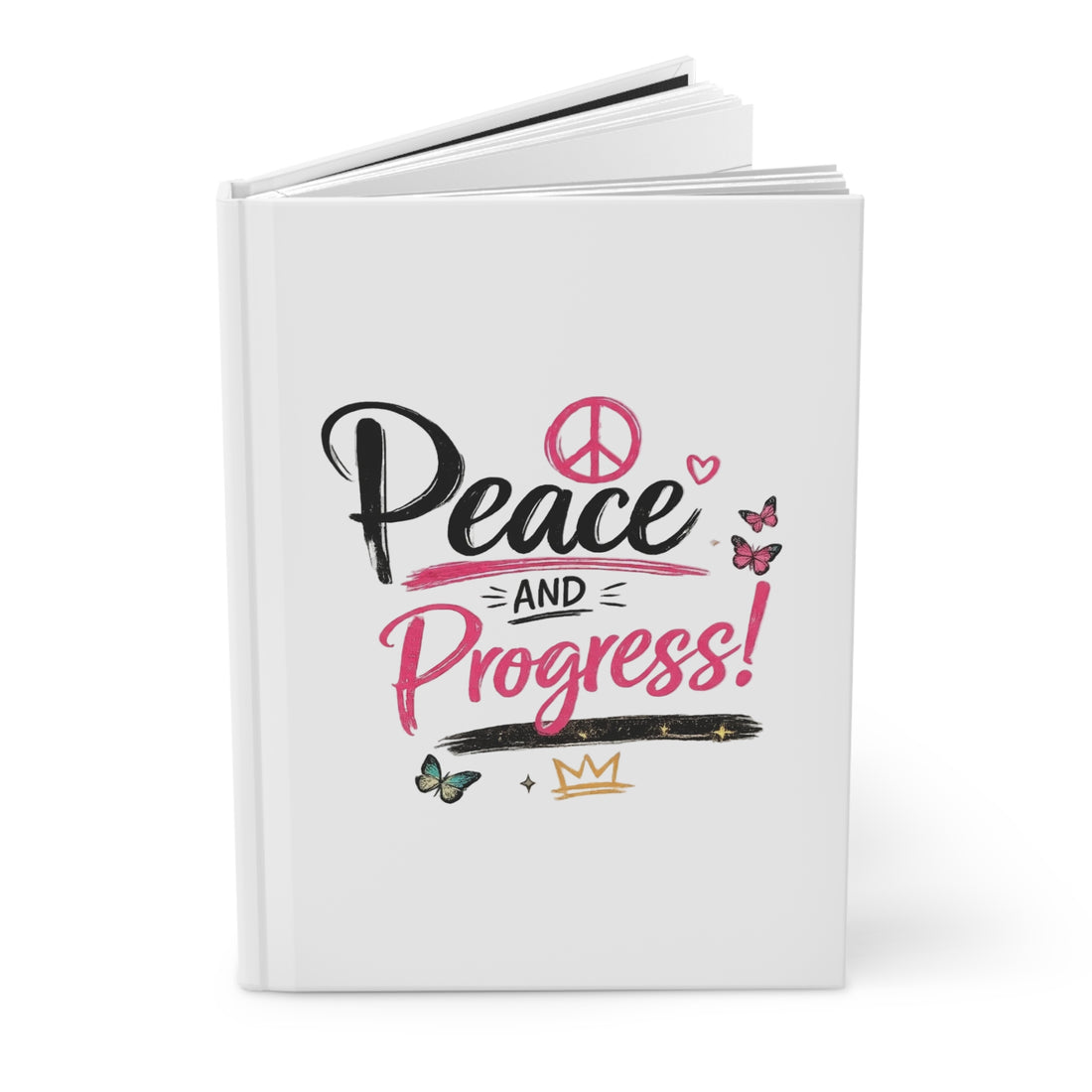 Peace and Progress Hardcover Journal — Notebook