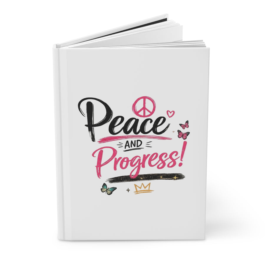 Peace and Progress Hardcover Journal — Notebook