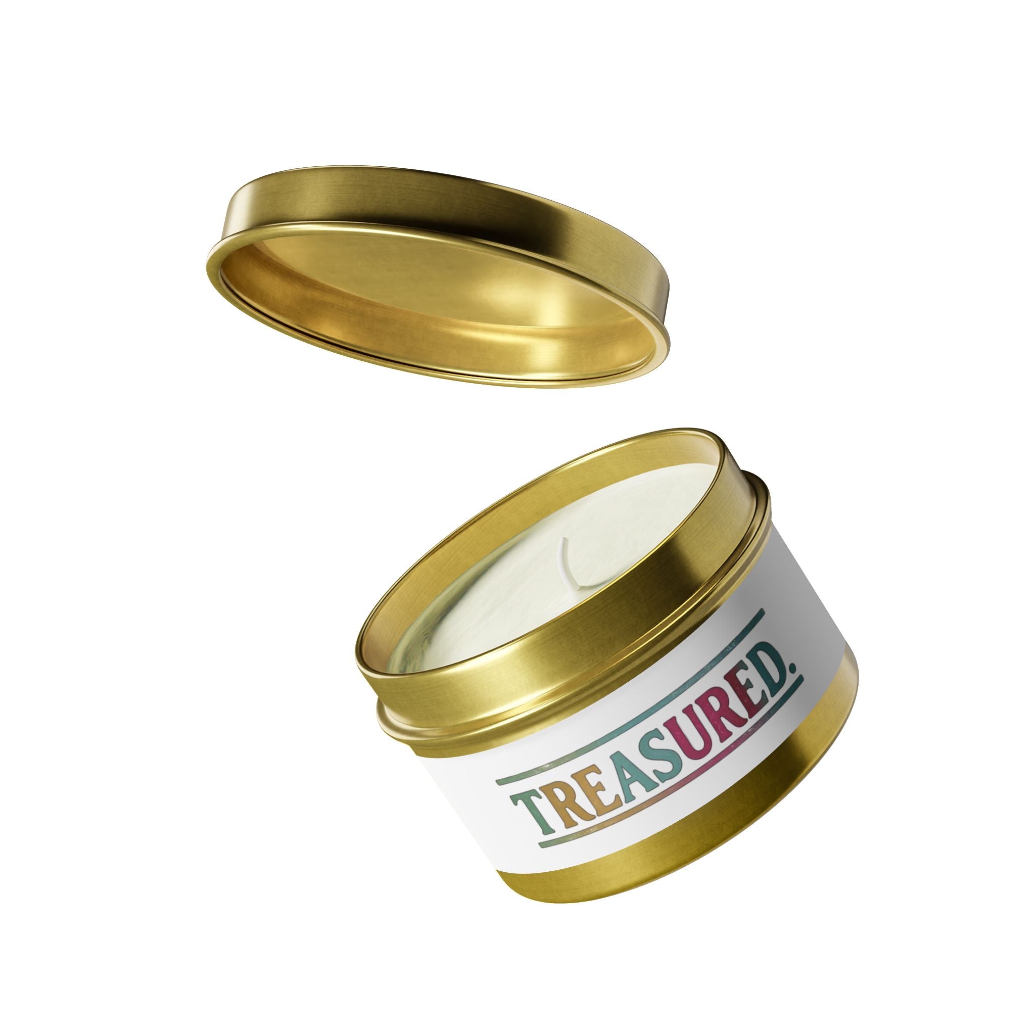 Treasured Tin Candle – Scented Travel Candle with Colorful Retro Label