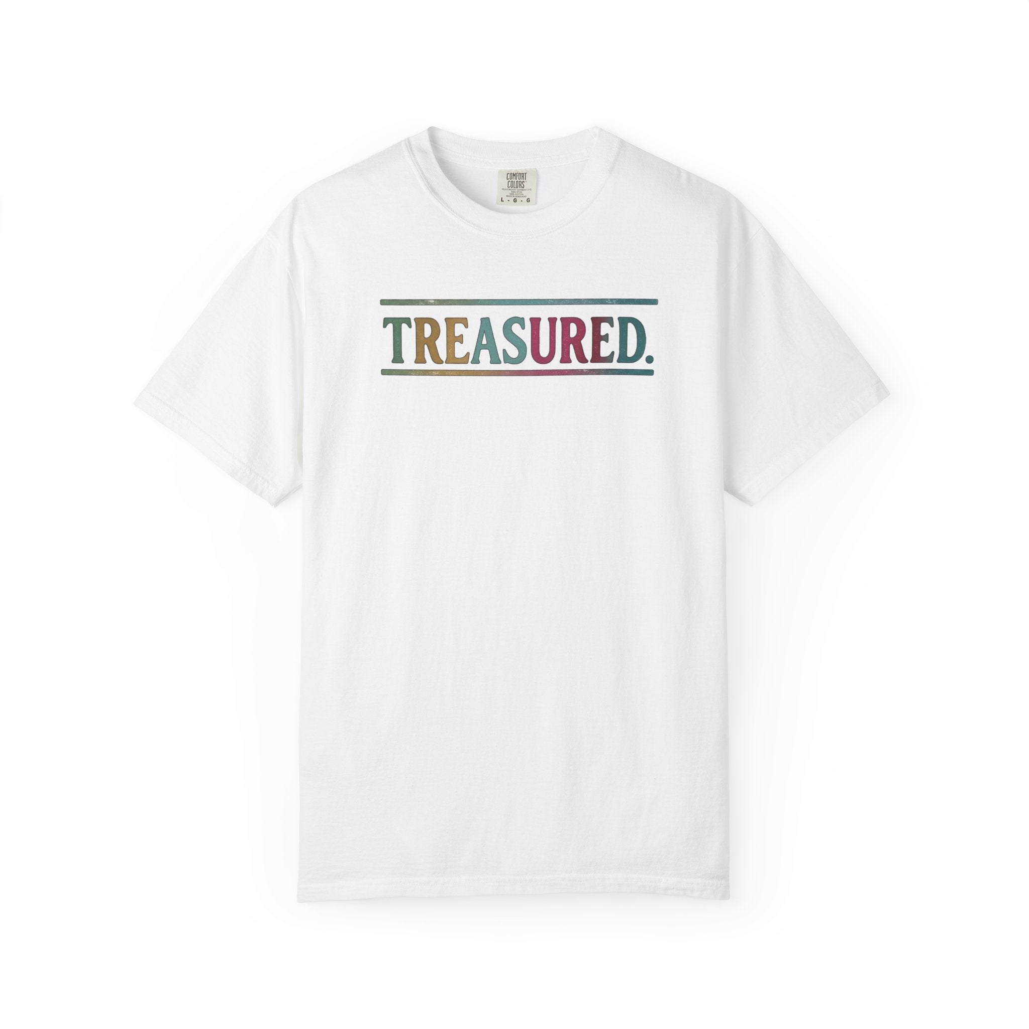Treasured T-Shirt — Retro Multicolor Typography Tee
