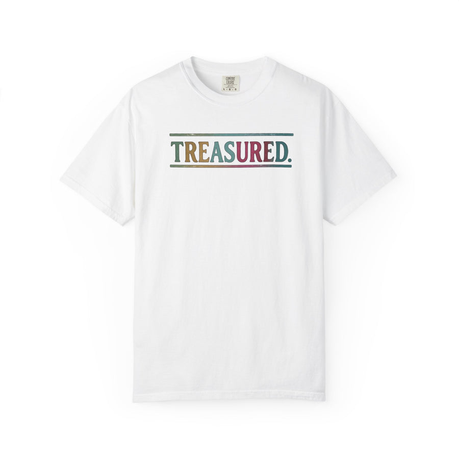 Treasured T-Shirt — Retro Multicolor Typography Tee
