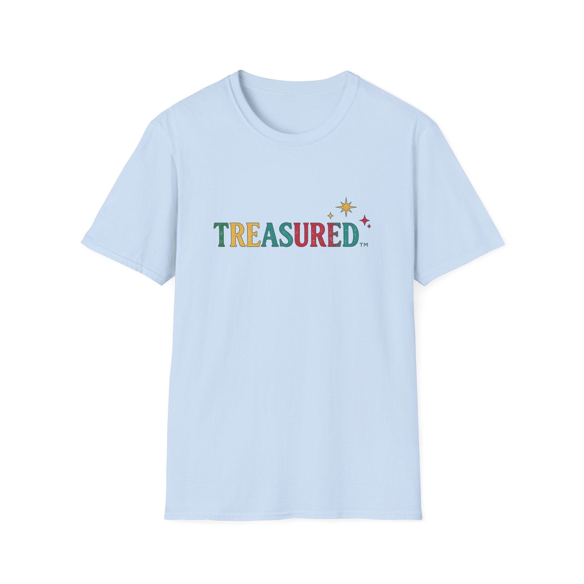 Treasured Graphic T-Shirt — Colorful Retro Lettering with Star Accent