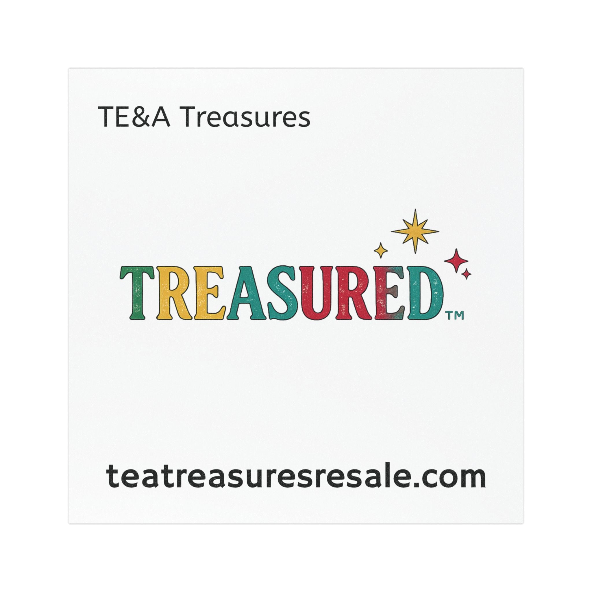 Treasured Logo Car Magnet — Colorful 'TREASURED' Branding Magnet